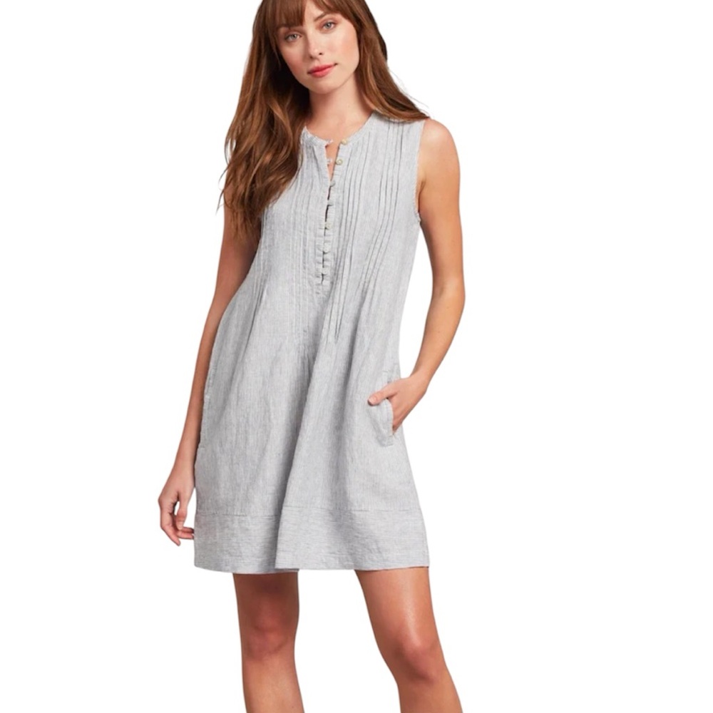 Faherty Gray Midi Dress